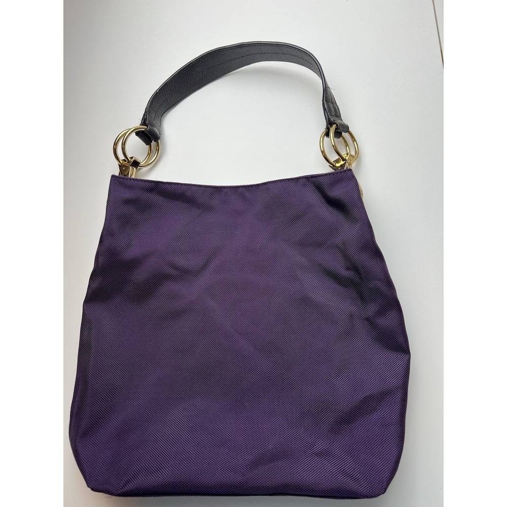 JPK Paris 75 Purple Nylon Tote Shoulder Hobo Bucket Bag
